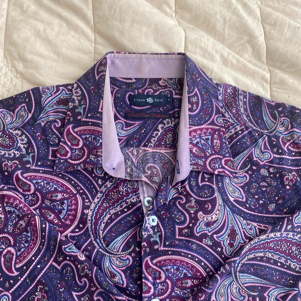 Stone Rose mens long sleeve button up shirt